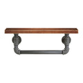 Artiss Floating Pipe Shelf DIY Industrial Black Metal Wood