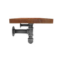 Artiss Floating Pipe Shelf DIY Industrial Black Metal Wood