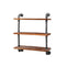 Artiss 3 Tier Floating Pipe Shelf DIY Industrial Black