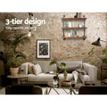Artiss 3 Tier Floating Pipe Shelf DIY Industrial Black