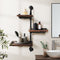 Artiss Floating Wall Shelf 3-Tier DIY Metal Pipe Shleves Storage Industrial IVAN