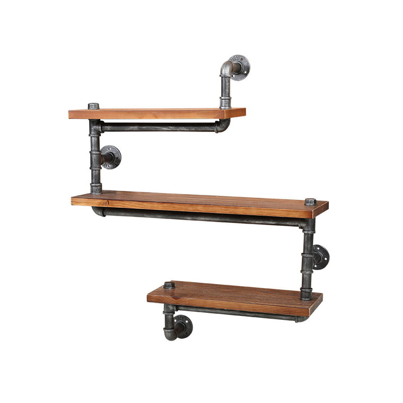 Artiss Floating Pipe Shelf 3 Tier DIY Industrial
