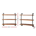 Artiss Floating Pipe Shelf 3 Tier DIY Industrial