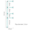 Artiss DIY Floating Pipe Shelf Metal Brackets Set of 2