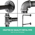 Artiss DIY Floating Pipe Shelf Metal Brackets Set of 2