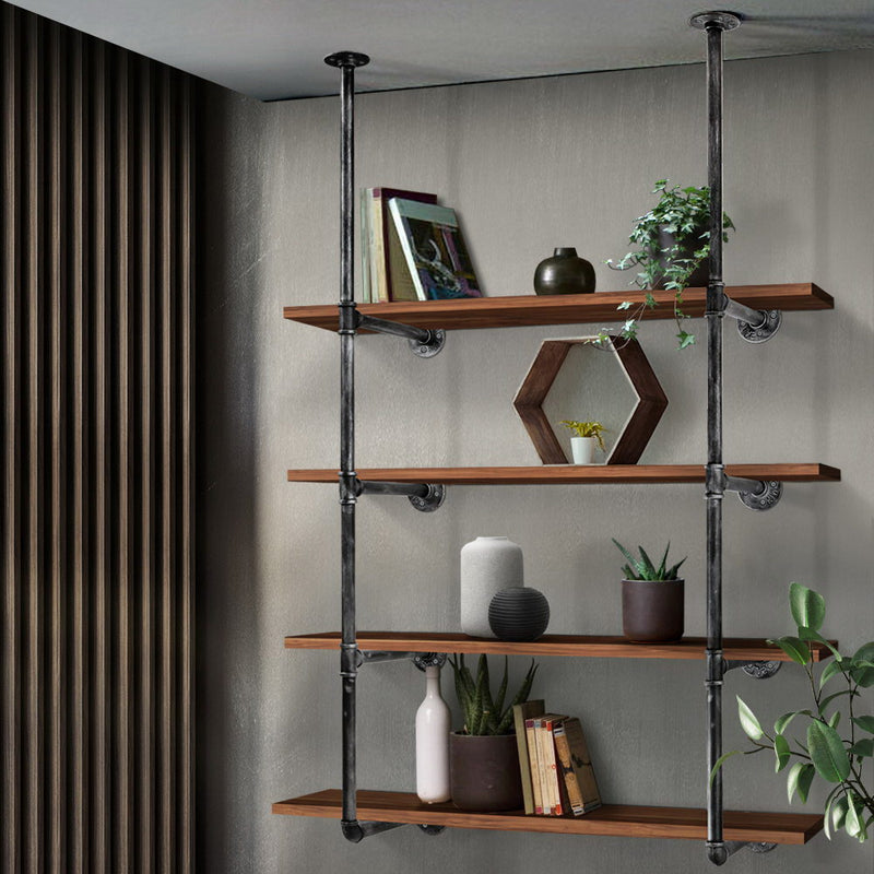 Artiss DIY Floating Pipe Shelf Metal Brackets Set of 2