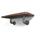 Artiss Floating Pipe Shelf 8x Metal Wall Brackets DIY