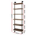 Artiss Floating DIY Pipe Shelf 6 Tiers IDA