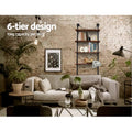 Artiss Floating DIY Pipe Shelf 6 Tiers IDA