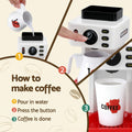 Keezi Kids Coffee Shop Toy Pretend Play Set with Machine Food Money