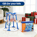 Keezi Kids Basketball Hoop Ring Toss Pool Toys 4 Balls Blue