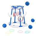 Keezi Kids Basketball Hoop Ring Toss Pool Toys 4 Balls Blue