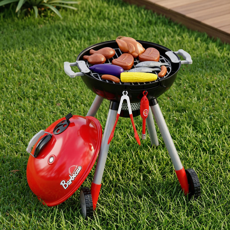 Keezi Kids BBQ Playset with Charcoal Play Food & Accessories