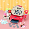 Keezi Kids Cash Register Toy with Calculator Pretend Play Checkout Set