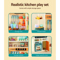 Keezi Kids Kitchen Pretend Play Set Cooking Steam Light Sound