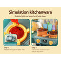 Keezi Kids Kitchen Pretend Play Set Cooking Steam Light Sound
