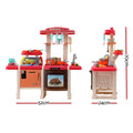 Keezi Kids Kitchen Pretend Play Set Cooking Sounds Steam Light
