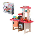 Keezi Kids Kitchen Pretend Play Set Cooking Sounds Steam Light