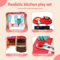 Keezi Kids Kitchen Pretend Play Set Cooking Sounds Steam Light