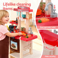 Keezi Kids Kitchen Pretend Play Set Cooking Sounds Steam Light