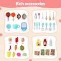 Keezi Kids Kitchen Pretend Play Set Cooking Sounds Steam Light