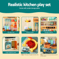 Keezi 2 Piece Kids Pretend Kitchen and Washing Playset Sink Toys