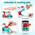 Keezi 2 Piece Kids Pretend Kitchen and Washing Playset Sink Toys
