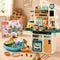 Keezi 2 Piece Kids Pretend Kitchen Playset Water Toys Fishing Game Food Play