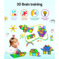 Keezi 100pc Kids Magnetic Tiles Blocks Building Educational Toys
