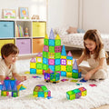 Keezi 60pc Magnetic Tiles Building Blocks Educational Toy Set
