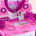Keezi Kids Makeup Dressing Table Set With Chair Girls Toys Pretend Play