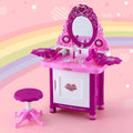 Keezi Kids Makeup Dressing Table Set With Chair Girls Toys Pretend Play