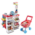Keezi Kids Supermarket Playset 24pc Cash Register Trolley