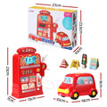 Keezi Kids Petrol Station Pump Play Set Music Card Toy Car