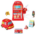 Keezi Kids Petrol Station Pump Play Set Music Card Toy Car
