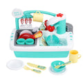 Keezi Kids Kitchen Play Set Sink Dishwasher Green Pretend Toys