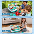 Keezi Kids Kitchen Play Set Sink Dishwasher Green Pretend Toys
