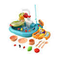 Keezi Kids Play Kitchen Sink Faucet Fishing Toys Food Set