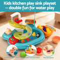 Keezi Kids Play Kitchen Sink Faucet Fishing Toys Food Set