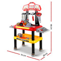 Keezi Kids Workbench 97pc DIY Tools Red Role Play Toy Set