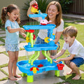 Keezi Kids Sand Water Table 4-Tier Waterfall Sandpit Beach Toys