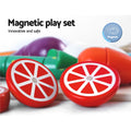 Keezi Wooden Kids Play Kitchen Set with Pots Pans Utensils Food