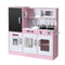 Keezi Wooden Play Kitchen 80cm Pink Kids Cooking Toys Oven Pots