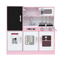 Keezi Wooden Play Kitchen 80cm Pink Kids Cooking Toys Oven Pots