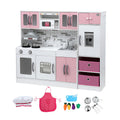 Keezi Kids Wooden Kitchen Playset 100CM 2-Piece Pink Coffee Maker