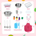 Keezi Kids Wooden Kitchen Playset 100CM 2-Piece Pink Coffee Maker