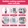 Keezi Kids Wooden Kitchen Playset 100CM 2-Piece Pink Coffee Maker