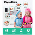Keezi Wooden Kids Kitchen Play Set White Pretend Cooking Storage