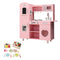 Keezi Wooden Kids Kitchen Play Set Pink Pretend Cooking Toys