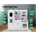 Keezi Kids Wooden Kitchen Pretend Play Set White Cooking Toys